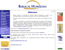 Tablet Screenshot of biblicalhorizons.com